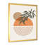Abstrait géométrique, soleil et lune avec feuille I - photographie encadrée sur toile-59541849-59541846