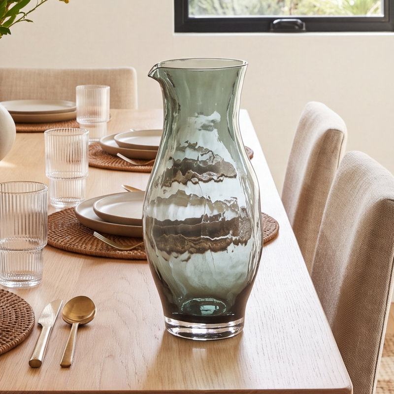 Arkwright Glass Pitcher, Green