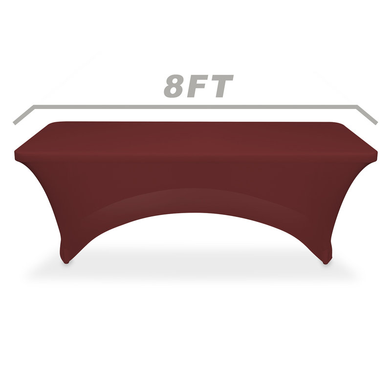  Solid Color Polyester Wedding Tablecloth, Burgundy, 96" x 30"