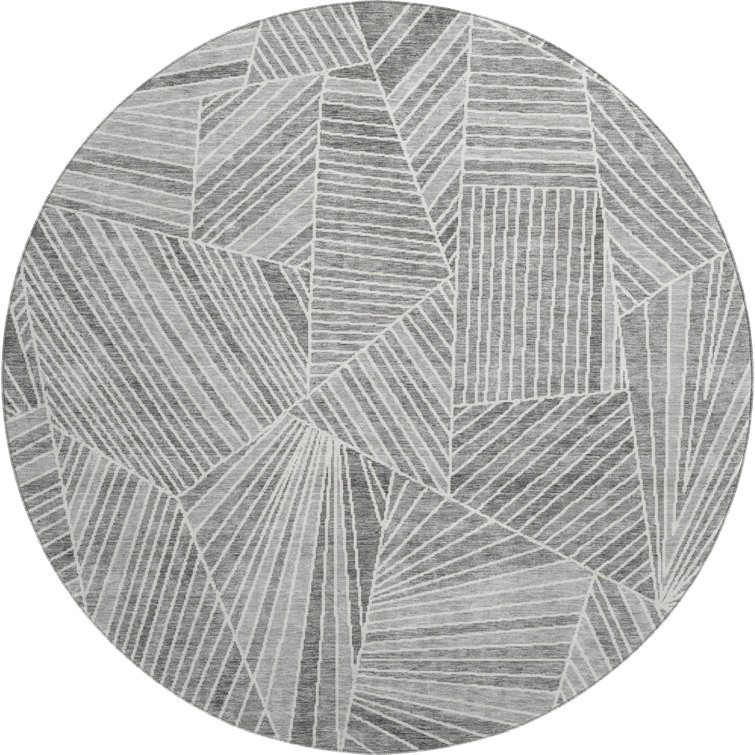 Premium Machine Washable Prisco Gray Rug