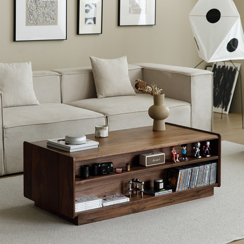 Open storage coffee table, 17.71" H x 55.11" L x 25.59" W