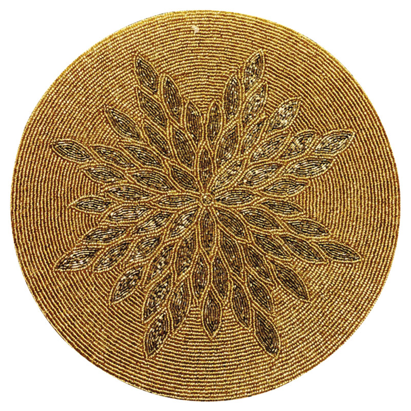 Ensemble de 2 napperons décoratifs en polyester brodés en polyester