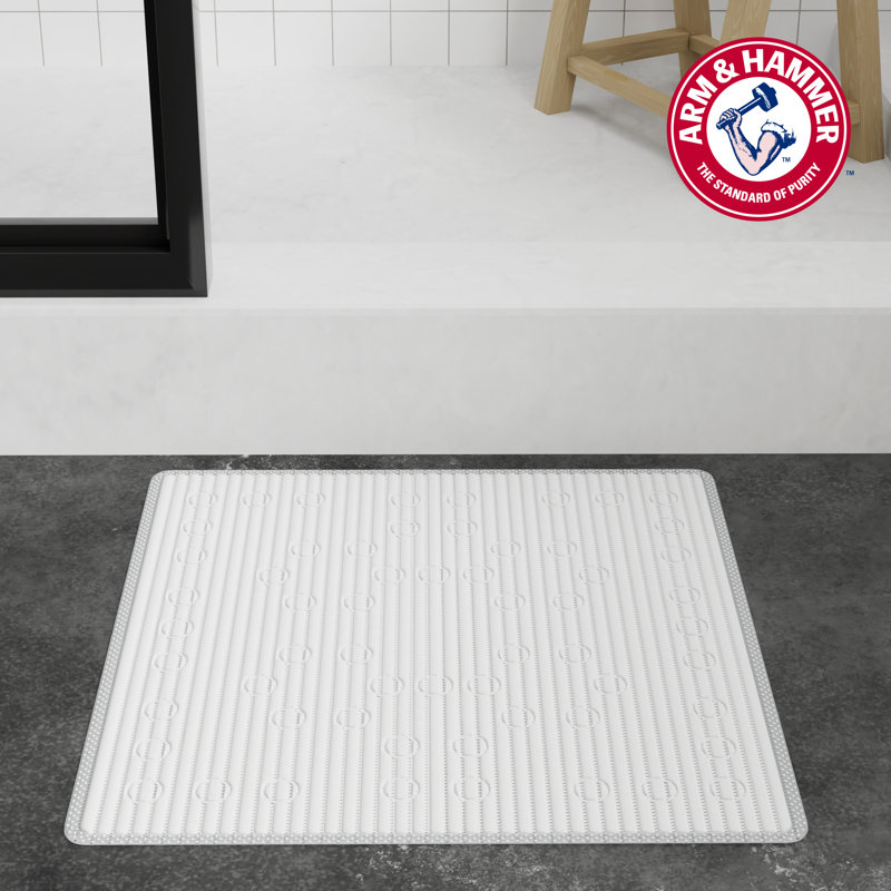 Arm & Hammer Performance Foam Shower Tub Mat, 21"x21", White