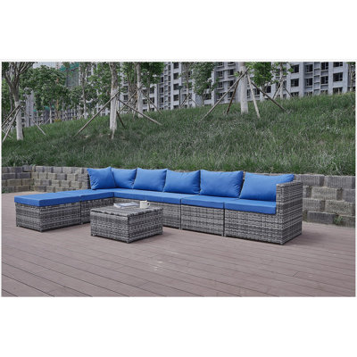 Patio Sofa with Cushions