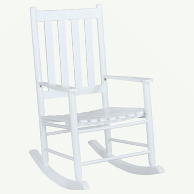 Chaise berçante à dossier à lattes