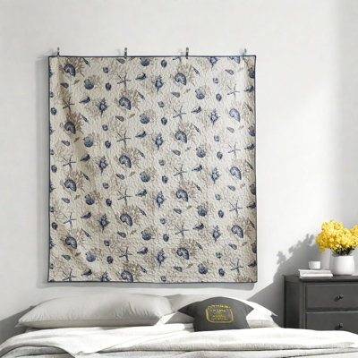 Ensembles de literie bleu côtier, microfibre de polyester pour le style de la chambre à coucher