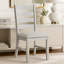 Ensemble de 2 chaises d'appoint Exy, siège rembourré blanc avec dossier échelle, gris