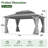 12 ft.W x 16 ft.D Outdoor Wood Gazebo, Hardtop Gazebo Permanent Cedar Wooden Gazebo with Galvanized Steel Double Roof, for Patio, Garden, Deck-116509026