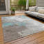 Tapis bleu sarcelle lavable à la machine intérieur / extérieur Xhevrie-551667580
