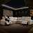Oversized Power Reclining Leather Sectional Sofa With Console And Dual Recliners For Living Room Beige-123918594