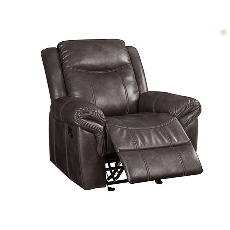 Fauteuil inclinable Lydia, cuir brun Aire