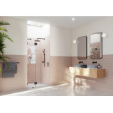 Halo 40 in. x 78 in. Frameless Glass Hinge Shower Door