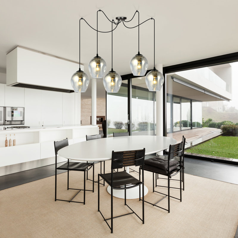 Cadge 5 - Light Black Cluster Pendant, Graphite