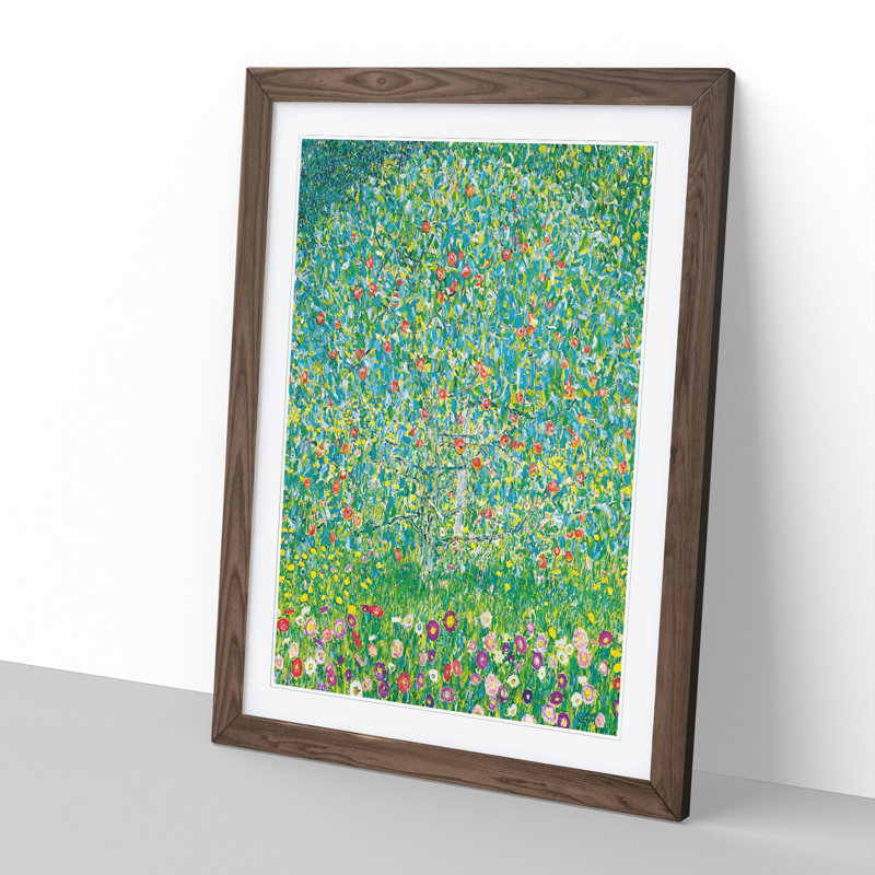 Apple Tree by Gustav Klimt - Picture Frame Painting, 48cm H x 36cm W x 2cm D, Walnut Framed