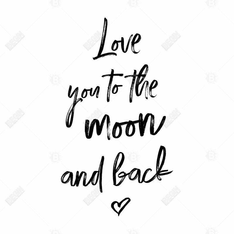 «Love You to the Moon and Back», toile | Décoration romantique pour la maison