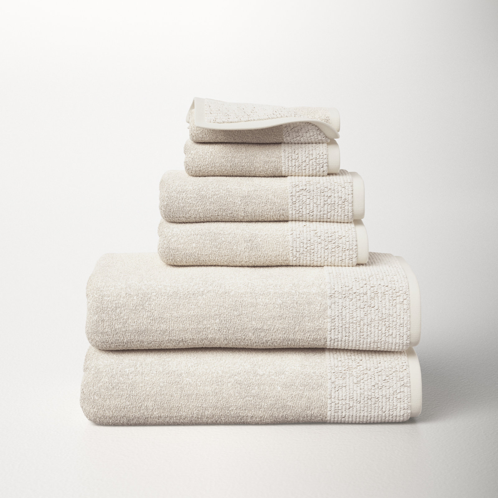 Maven 6 Piece Towel Set, Ivory Tusk