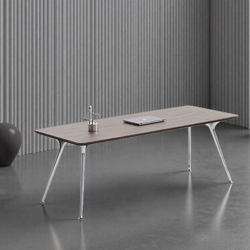 Bureau minimaliste au design minimaliste, H 29,53 po x l 86,61 po x P 33,46 po, Tanné