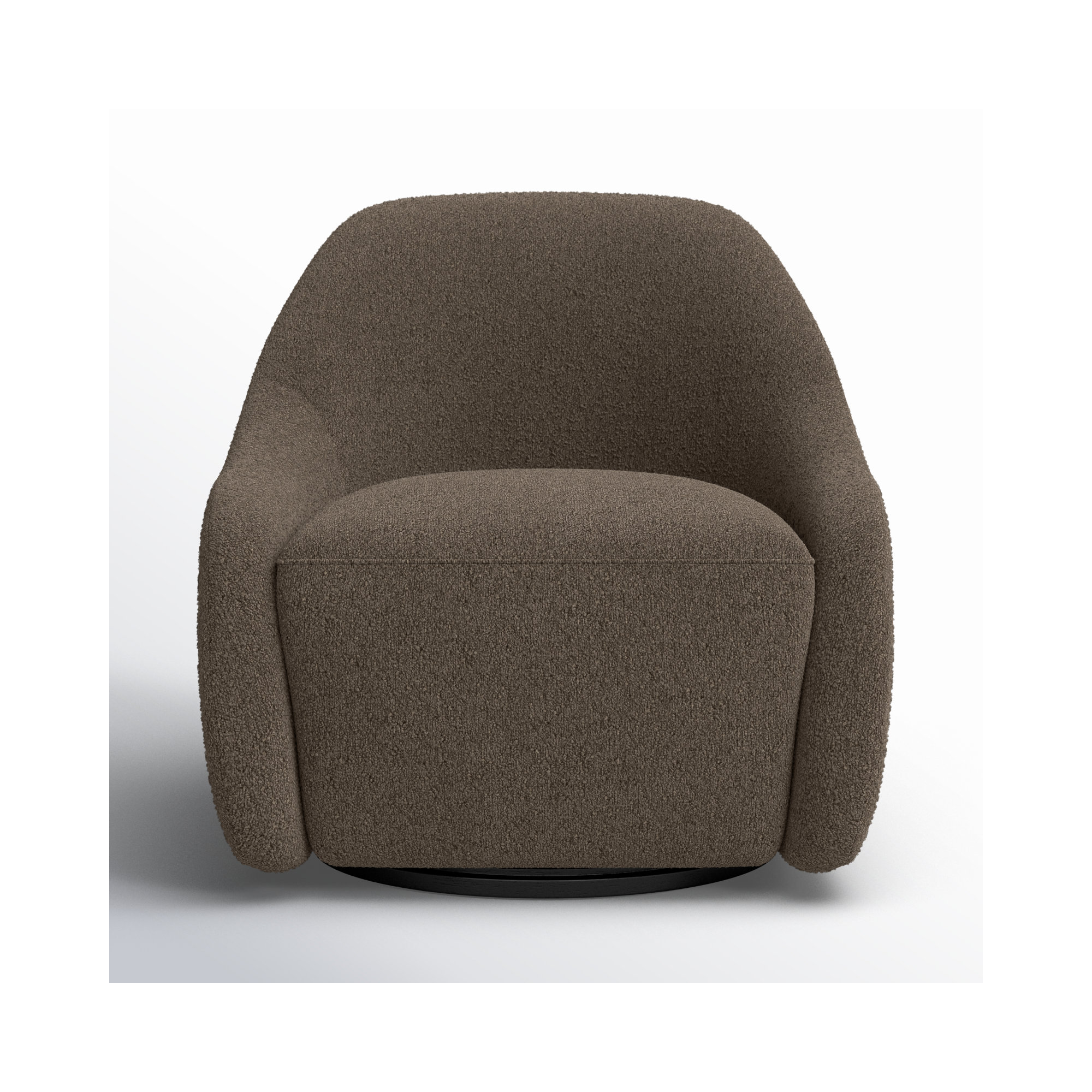 Fiera Upholstered Swivel Barrel Chair, Brown