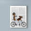 « basset hound tandem text », art textuel sur toile tendue-33420669