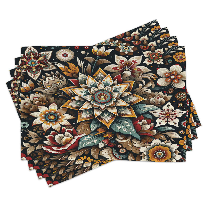 Ensemble de 4 napperons Ambesonne Boho