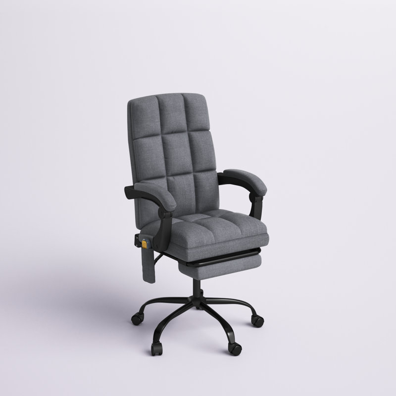 Linen Executive Chair, Dark Gray