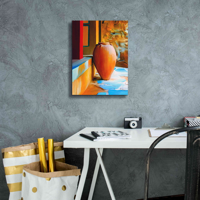 «Rustic Vase» par Ata Alishahi, estampe numérique sur toile, H 16 po x l 12 po x P 0,75 po