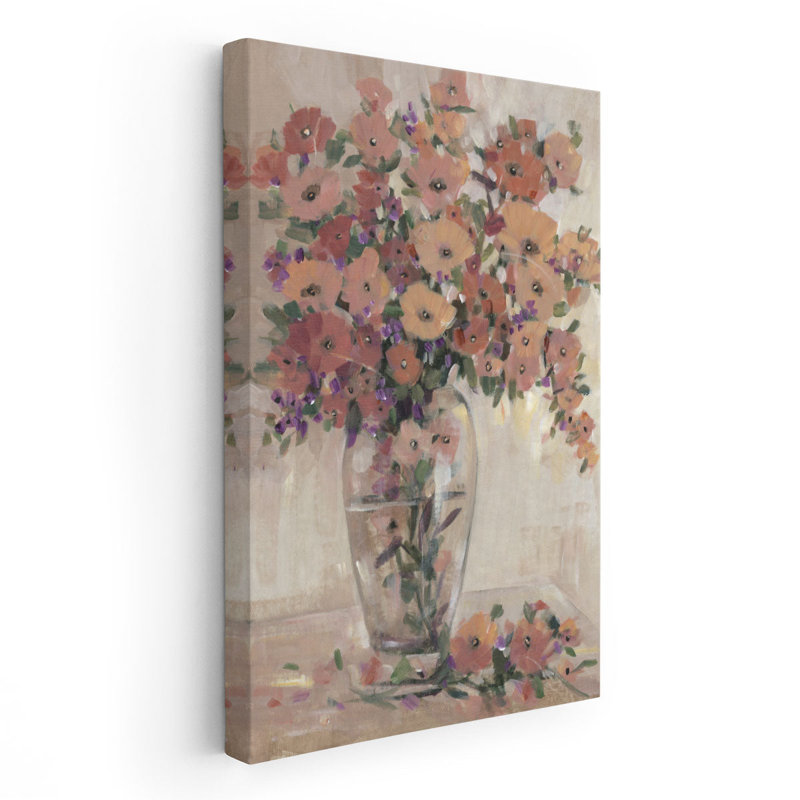 Flower Flower II - reproduction d'art sur toile, H 18 po x l 12 po