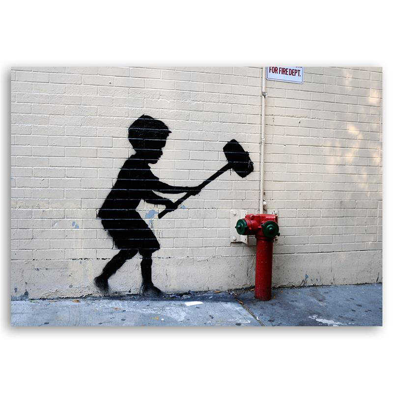 Leinwandbild Hammer Boy von Banksy