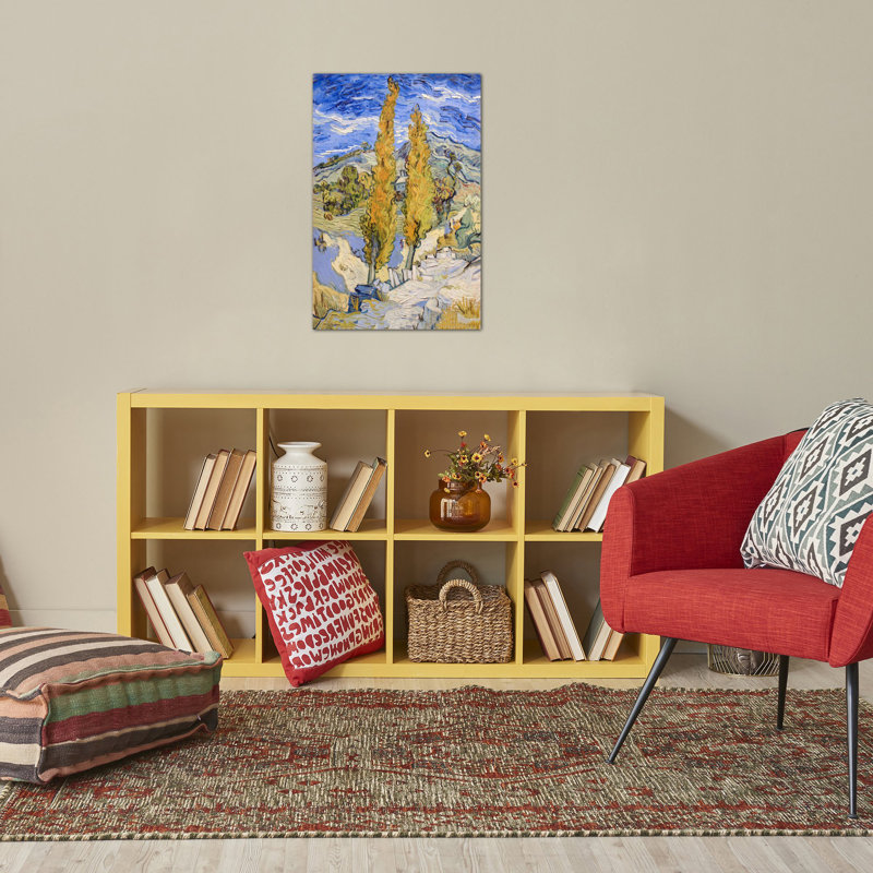 «The Poplars at Saint-Remy» par Vincent Van Gogh, reproduction d'art sur toile tendue, H 40 po x l 26 po x P 1,5 po