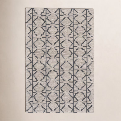 Carlette Hand-Tufted Geometric Wool Rug