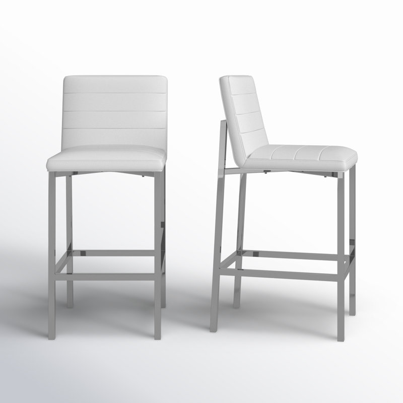 Misa Bar & Counter Stool, White, Bar Stool (30" Seat Height)