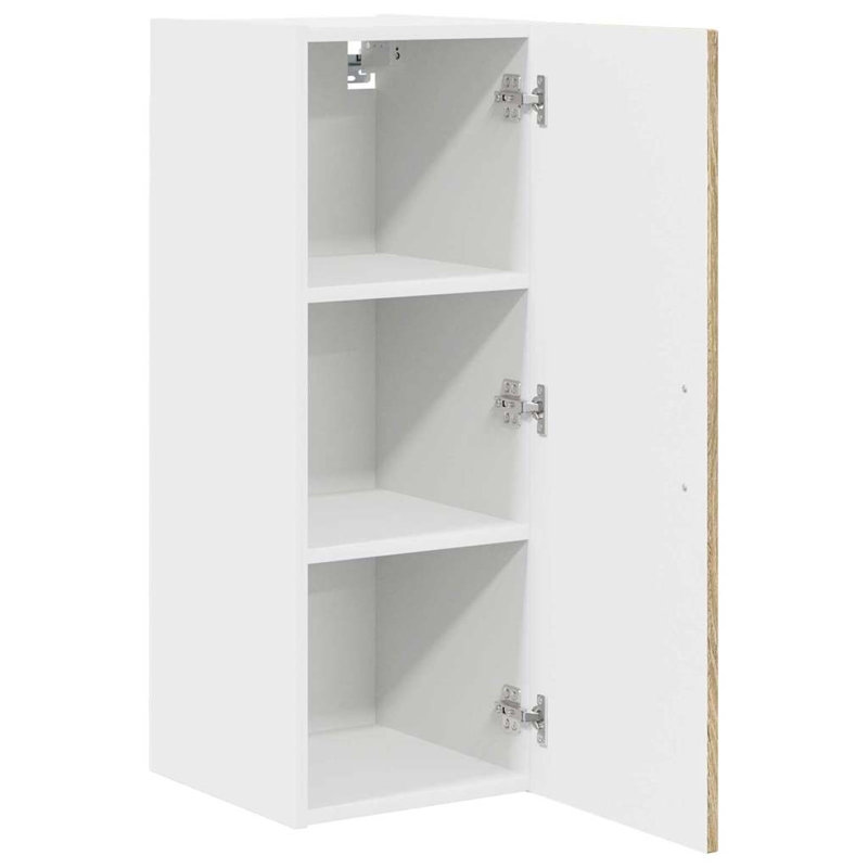 Vidaxl Kitchen Wall Cabinet With Shelf Concrete Grey 40 X 31 X 80 Cm, Sonoma Oak, 80cm H x 30cm W x 31cm D