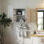 Armoire murale, armoire murale avec porte vitrée, armoire flottante avec tablettes réglables pour la cuisine, la salle de bain et le salon