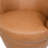 Genuine Italian Leather Swivel Barrel Accent Chair with Wood Base-1160651035
