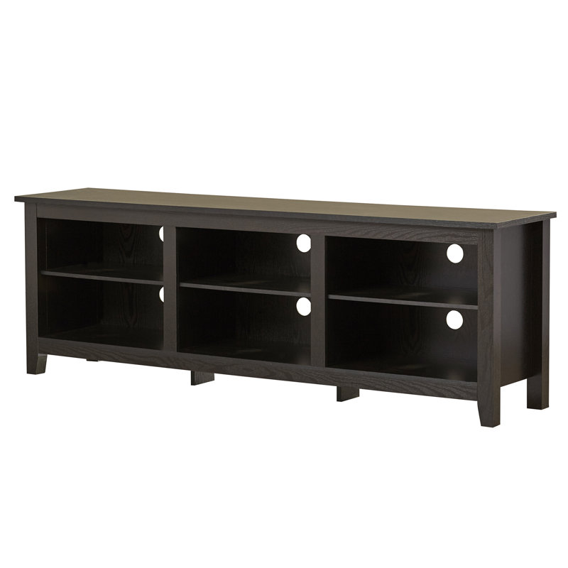 Meuble télé avec rangement ouvert Sunbury, Noir, 70"