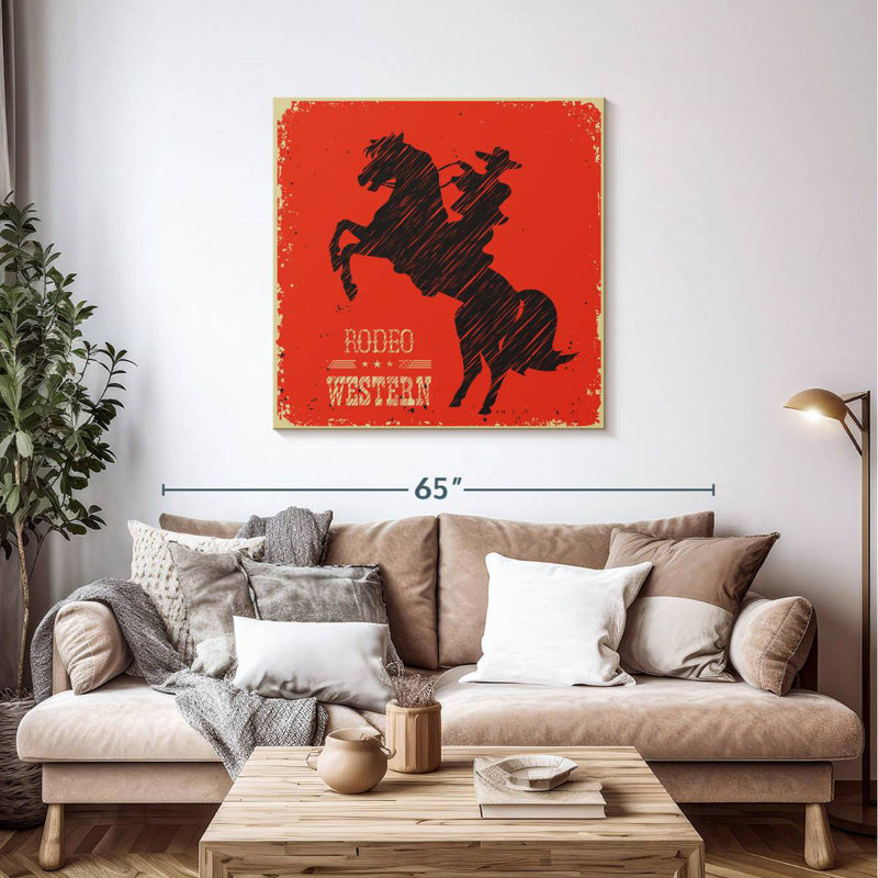 Lelar Western Rodeo, 39" H x 39" W
