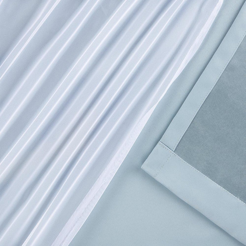 Double Layer Indoor Curtains, 2-Pack Set
