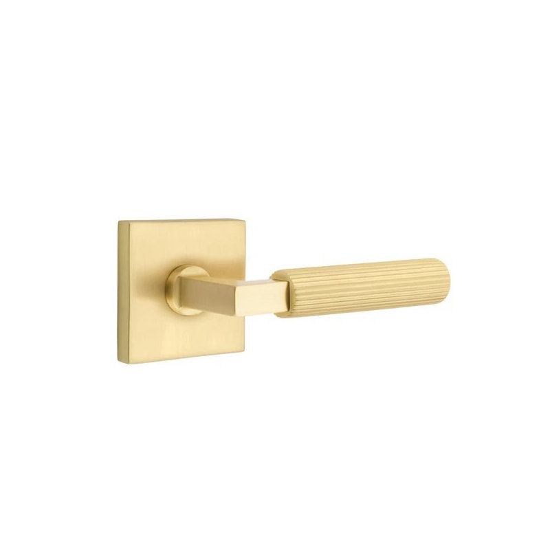 Privacy Door Lever, Satin Brass, Right