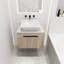 Ensemble de meuble-lavabo moderne 24 po avec lavabo en céramique, meuble-lavabo mural en chêne blanc avec porte à fermeture douce-1017120205-1017120211