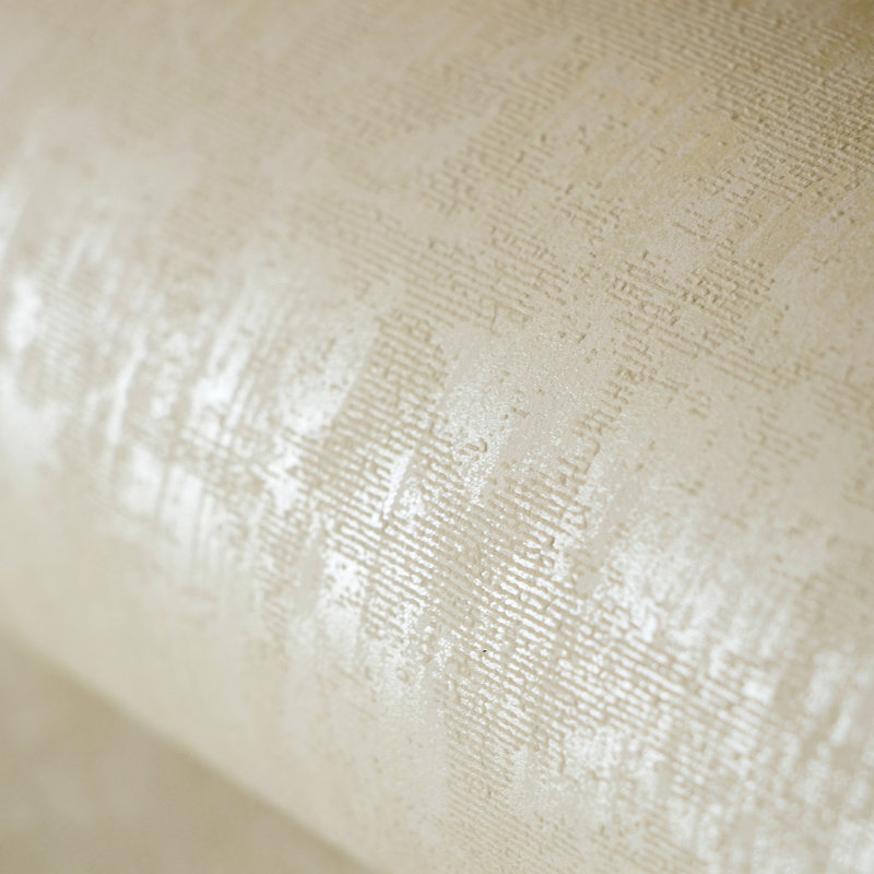 Adonea Zeus Textured Metallic 33' L x 21" W Wallpaper Roll, Cream White