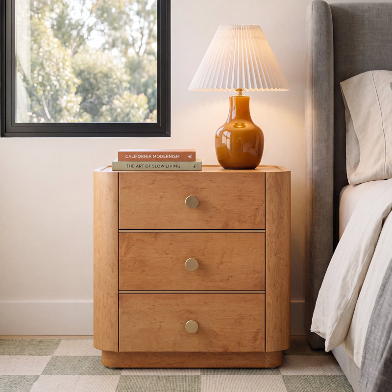 Yuna 3 Drawer 22" Nightstand