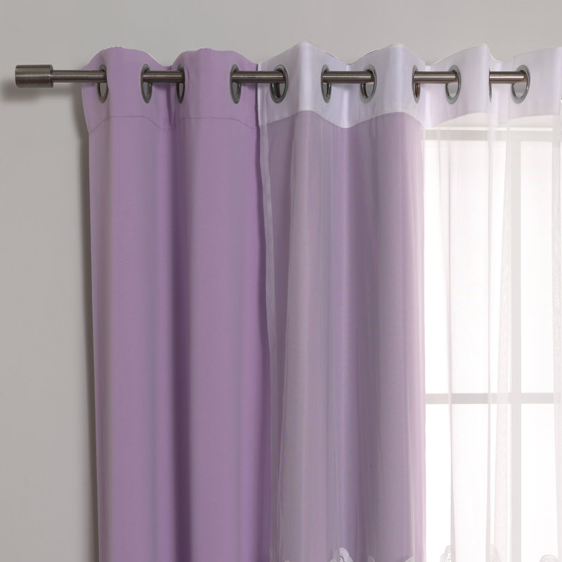 Brunonas Blackout Curtains / Drapes, Dusty Pink, 52"W x 84"L