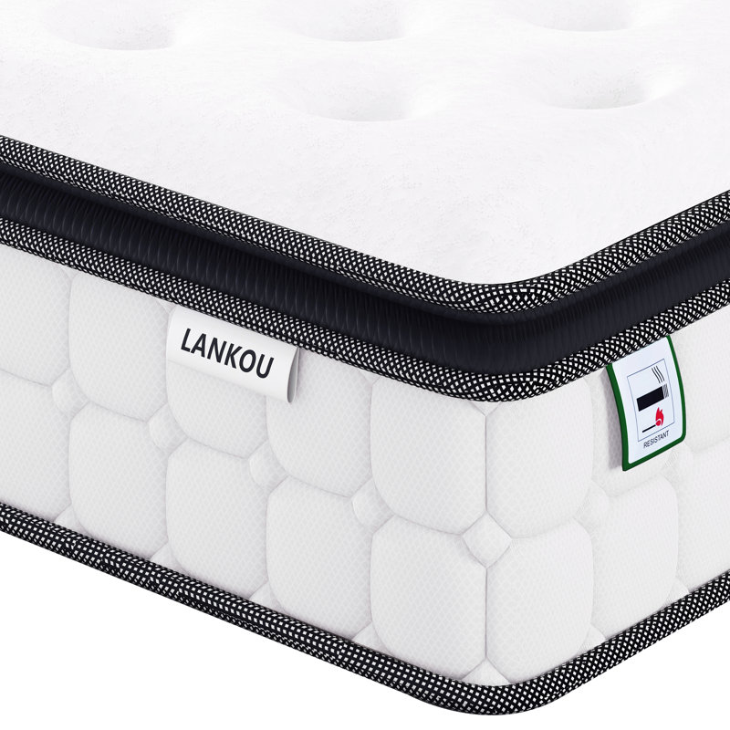 Pocket Spring Mattress with Enhanced 4-Side Foam Edge Support 7-Zone Support & Sleep Cooler, Medium Firm, Single (3')