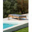 Jack Outdoor Teak Chaise Lounge