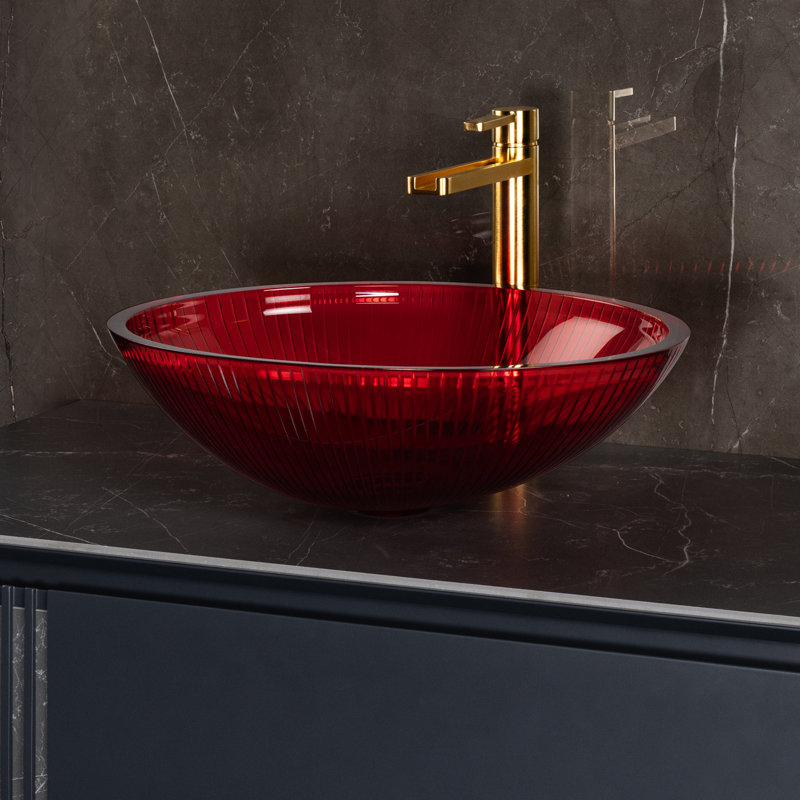 Lina 20'' L Bathroom Sink, Otter Blue