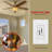 Enerlites Ceiling Fan Remote & Wall Controls - White, With Wall Plate (3-Pack)