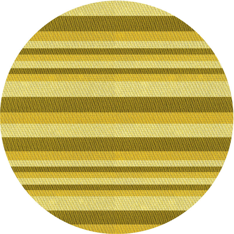 Tapis 100% à motif lavable à la machine 2989, Rond 4 pi