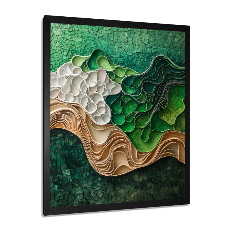 Omolade - Abstract Wall Decor, Black, 20" H x 12" W, Reproduction encadrée d'une seule photo