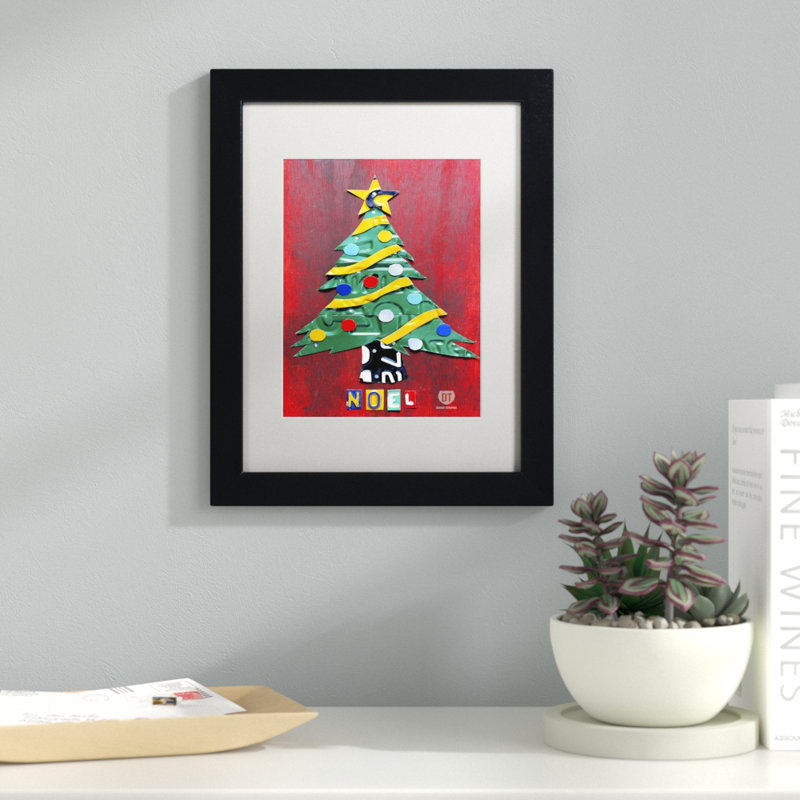 « noel christmas tree » par design turnpike, impression encadrée, H 14 po x l 11 po x P 0,5 po