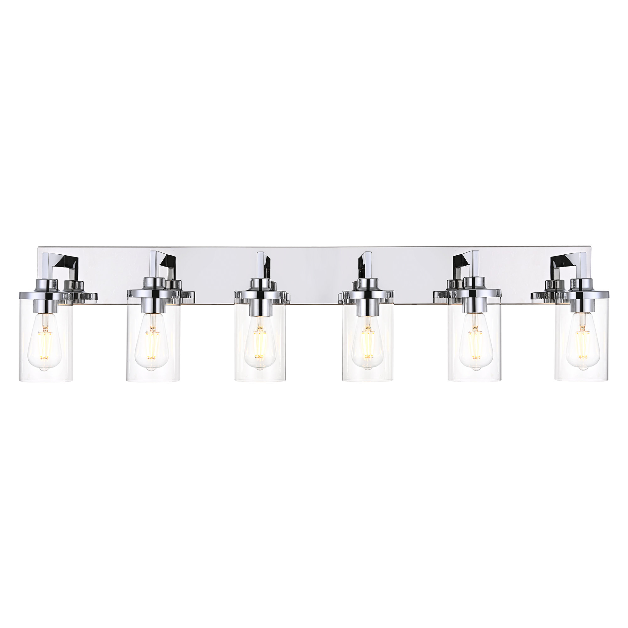 Latitude Run® 6-Light Bathroom Lights Over Mirror In Chrome, Modern ...